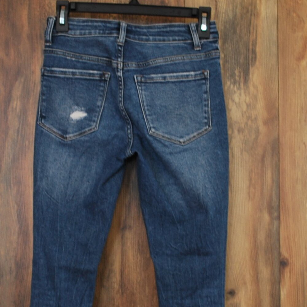 Vervet Wave Mid Rise Button Fly Skinny Jeans 24/0 - Picture 4 of 6